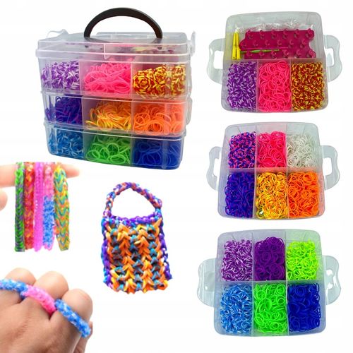 Zestaw do robienia bransoletek z gumek gumki KUFEREK div dla dziewczynki na Arena.pl
