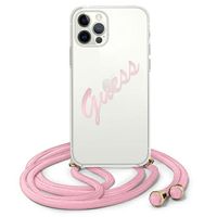 guess guhcp12mcrtvspi iphone 12/12 pro6,1 różowy/pink hardcase script