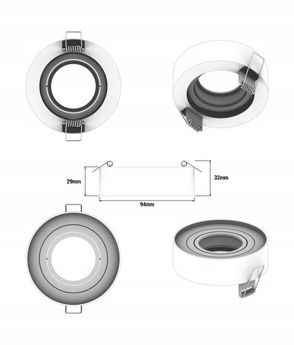 OPRAWA PODTYNKOWA HALOGENOWA TUBA LED GU10 BIAŁA na Arena.pl