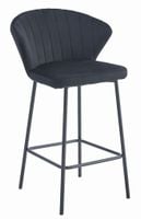 Hoker GATTA - czarny aksamit / nogi czarne x 1