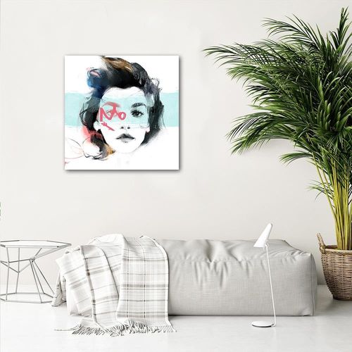 Obraz na płótnie – Canvas, Kobieca twarz 40x40 na Arena.pl