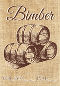 8 x Etykiety RETRO naklejki na BIMBER zestaw na butelki alkohol 10 cm