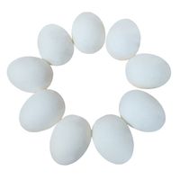 JAJKO WIELKANOCNE JAJKA BIAŁE WELUROWE MAŁE JAJECZKA DO STROIKÓW 9 sztuk
