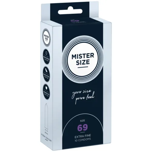 mister size 69 mm - precyzyjne prezerwatywy, opakowanie 10 sztuk na Arena.pl