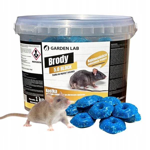 KOSTKA TRUTKA NA MYSZY SZCZURY - BRODY 5.0 BLOCK - 1 kg zdjęcie 1