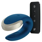 satisfyer double love blue - urządzenie intymne dla par, sterowanie