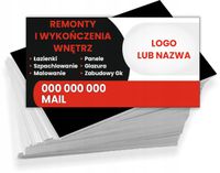 Wizytówki firmowe reklamowe 100szt różne wzory REMONTY WYKOŃCZENIA WNĘTRZ