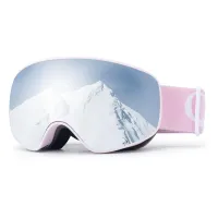 qunature pink children's skiing goggles (medium/large children's