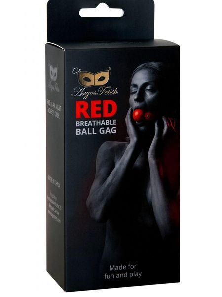 Red Breathable Ball Gag zdjęcie 1