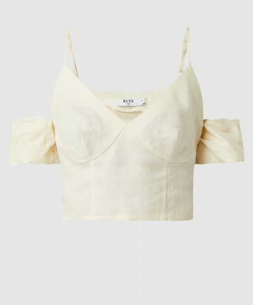 NA-KD Beżowy crop top Rozmiar 44 zdjęcie 1