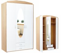 Szafa Gracja Sz02 190x127x55 cm Dąb Sonoma - Biały 190x127x55 cm