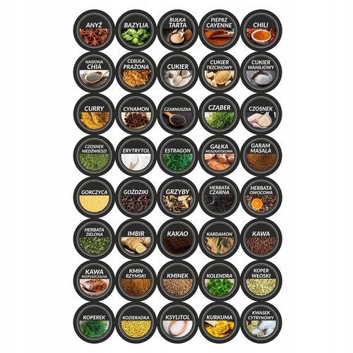 24x słoiczki 120 ml na przyprawy + NABIERAK + 200x etykiety PRZYPRAWNIK na Arena.pl