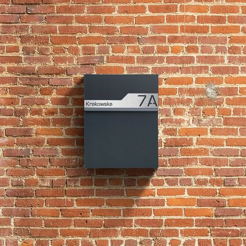 SKRZYNKA POCZTOWA NA LISTY POCZTĘ ANTRACYT +LAMINAT NAPIS ADRES ULICA NUMER na Arena.pl