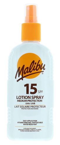 Malibu SPF15 Spray 200ml + Balsam W Sprayu Po Opalaniu 200ml na Arena.pl