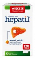 Hepatil 120 tabletek na wątrobę WIĘKSZE opakowanie