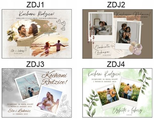 Podziękowania dla rodziców na ślub wesele prezent na Arena.pl