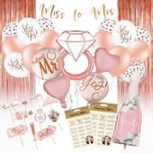 Zestaw dekoracji na wieczór panieński, rose gold