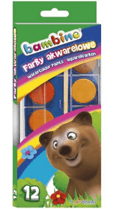 farby akwarelowe 12kolorów  bambino zdjęcie 1