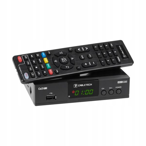 Tuner dekoder TV DVB-T2 H.265 HEVC USB Cabletech zdjęcie 9