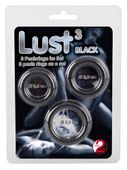 Lust 3 Cock Rings Black