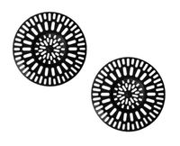 Sitko do zlewu tworzywo średnica 8 cm czarny komplet 2 sztuki