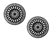 Sitko do zlewu tworzywo średnica 8 cm czarny komplet 2 sztuki