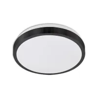 Plafon LED 2xE27 40W czarny IP44 czujnik mikrofalowy do wejścia i schodów