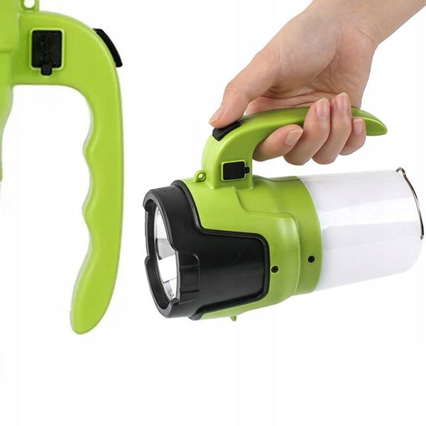 Latarka Szperacz LED 2w1 Akumulatorowa Mocna Lampa Kempingowa Turystyczna zdjęcie 5