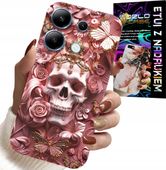 ETUI DO XIAOMI NOTE 14S - KOBIECE, MODNE WZORY, CZASZKA W RÓŻE