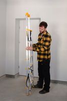 Drabina aluminiowa domowa PÓŁKA 6 stopniowa SZEROKIE stopnie DRABEST