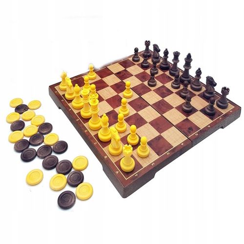 GRA Logiczna SZACHY WARCABY Magnetyczne 2w1 na Arena.pl