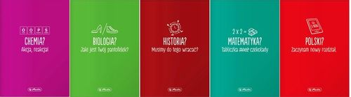 KOMPLET ZESZYTÓW TEMATYCZNYCH PRZEDMIOTOWYCH ZE ŚCIĄGĄ 10 SZTUK HERLITZ na Arena.pl