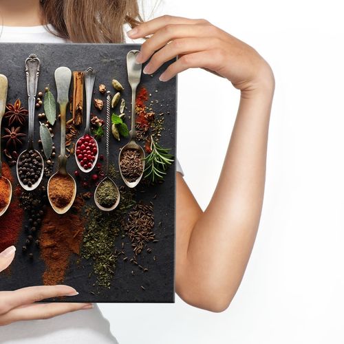 Obraz Na Płótnie Do Kuchni Jadalni Przyprawy Zioła Jedzenie 40cm x 30cm na Arena.pl