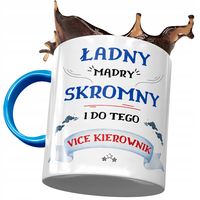 Kubek Błękitny Dla Vice Kierownika Ładny Mądry Z Nadrukiem Ze Zdjęciem