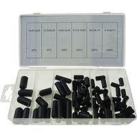 ZAŚLEPKI GUMOWE na króciec wężyk wąż czarne zestaw 80szt ZATYCZEK ZAKOŃCZEŃ