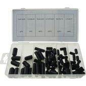 ZAŚLEPKI GUMOWE na króciec wężyk wąż czarne zestaw 80szt ZATYCZEK ZAKOŃCZEŃ