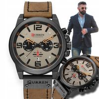 ZEGAREK MĘSKI CURREN KLASYCZNY ELEGANCKI CHRONOGRAF DATOWNIK NA PREZENT