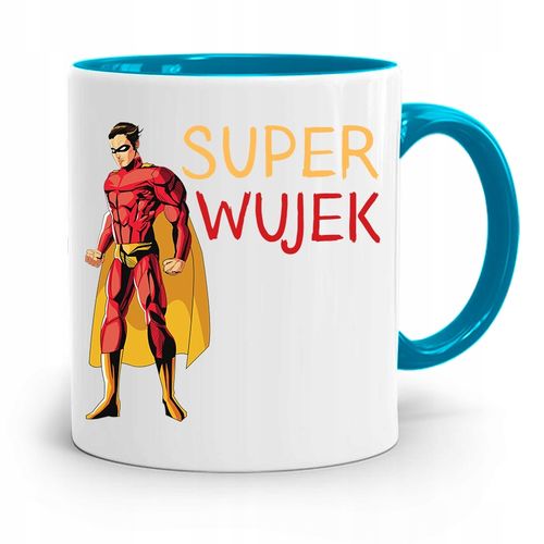 Kubek Błękitny Prezent Dla Wujka Super Wujek Z Nadrukiem Ze Zdjęciem na Arena.pl
