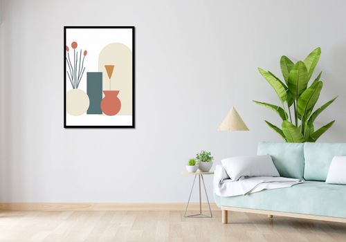 Plakat 68x98cm Kremowe Wazony na Arena.pl