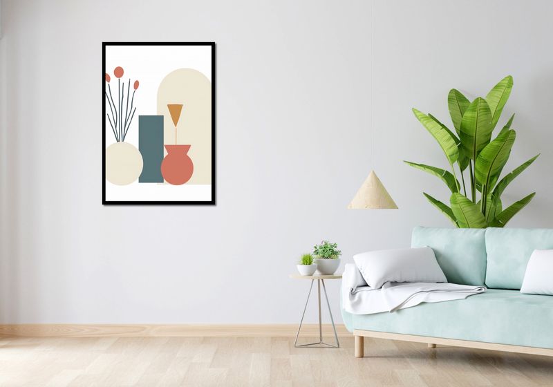 Plakat 68x98cm Kremowe Wazony zdjęcie 4
