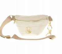 Laura Biaggi - nerka saszetka listonoszka jasny beżowy mat przeszycia KB82