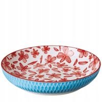 Płytka miska 0,75 L porcelana śred. 21 cm niebieskie romby CILIO