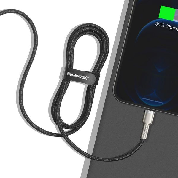 kabel usb-c do lightning baseus cafule, pd, 20w, 1m (czarny) zdjęcie 11