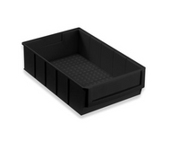 Pojemnik magazynowy czarny ESD- 185x300x81 mm