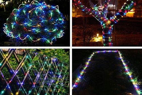 WĄŻ LED LAMPKI ZEWNĘTRZNE CHOINKOWE FLASH TRYBY TIMER RGB IP67 10m 230V na Arena.pl