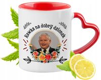 Kaczyński Kubek Czerwony Z Uszkiem W Kształcie Serca Na Prezent