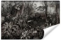 Fototapeta Do Salonu Abstrakcyjna DŻUNGLA Natura Styl Vintage 90cm x 60cm