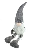 skrzat świąteczny materiałowy szary 65 cm tg56739