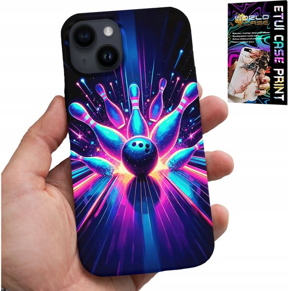 ETUI DO IPHONE 14 - KRĘGLE BOWLING STRIKE POKROWIEC, PLECKI zdjęcie 1