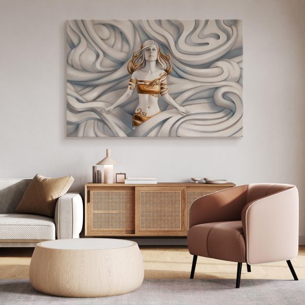 Obraz Do Salonu Abstrakcja 3D Grecka MEDUZA Bogini Kobieta 90cm x 60cm zdjęcie 7